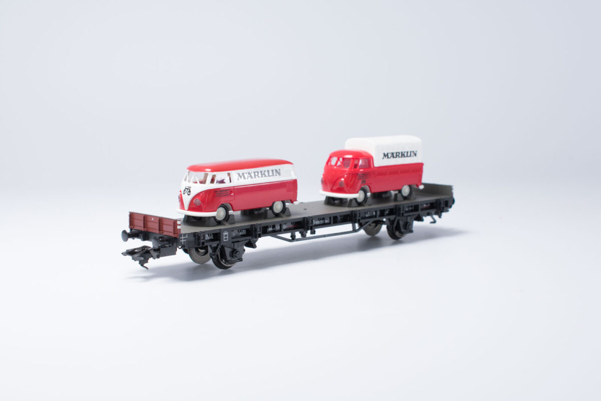 Märklin 45083 platte wagen met VW bussen DB - Afbeelding 2