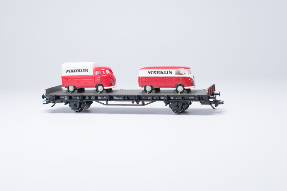 Märklin 45083 platte wagen met VW bussen DB - Afbeelding 3