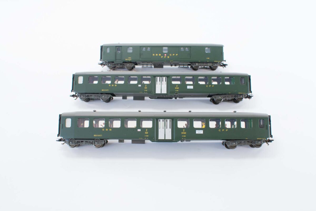 Märklin 43385 sneltreinwagenset 2 D96 isar-Rhone SBB - Afbeelding 3