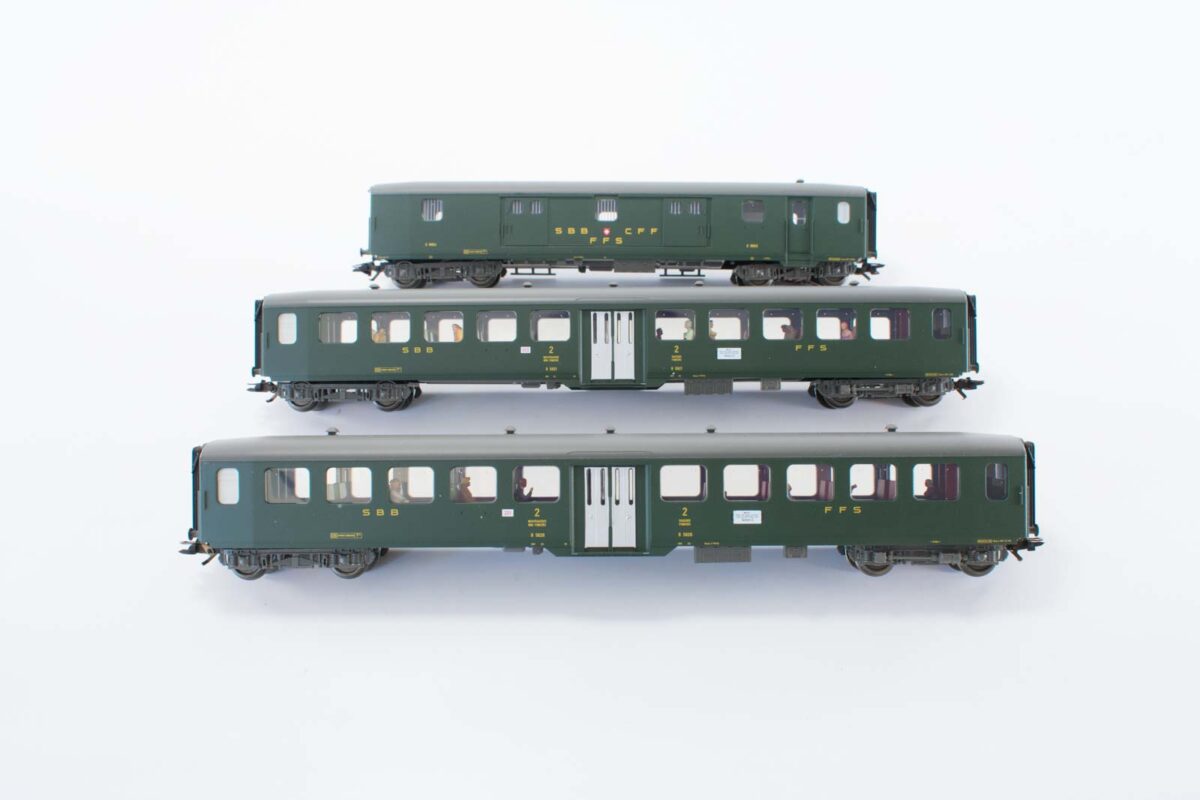Märklin 43385 sneltreinwagenset 2 D96 isar-Rhone SBB - Afbeelding 4