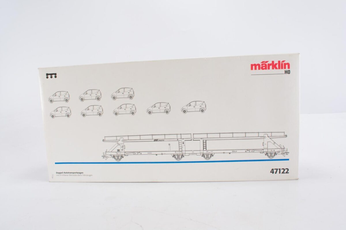 Märklin 47122 autotransportwagon beladen met Mercedes A klasse DB - Afbeelding 5