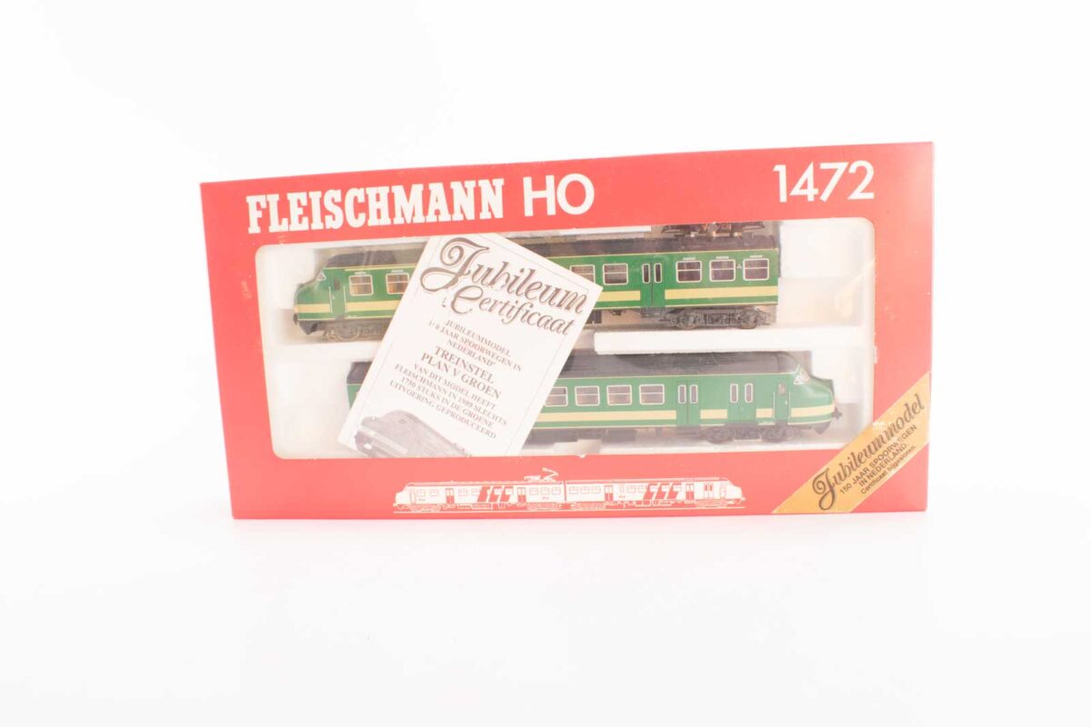 Fleischmmann 1472 treinstel Plan V groen NS AC wisselstroom - Afbeelding 7