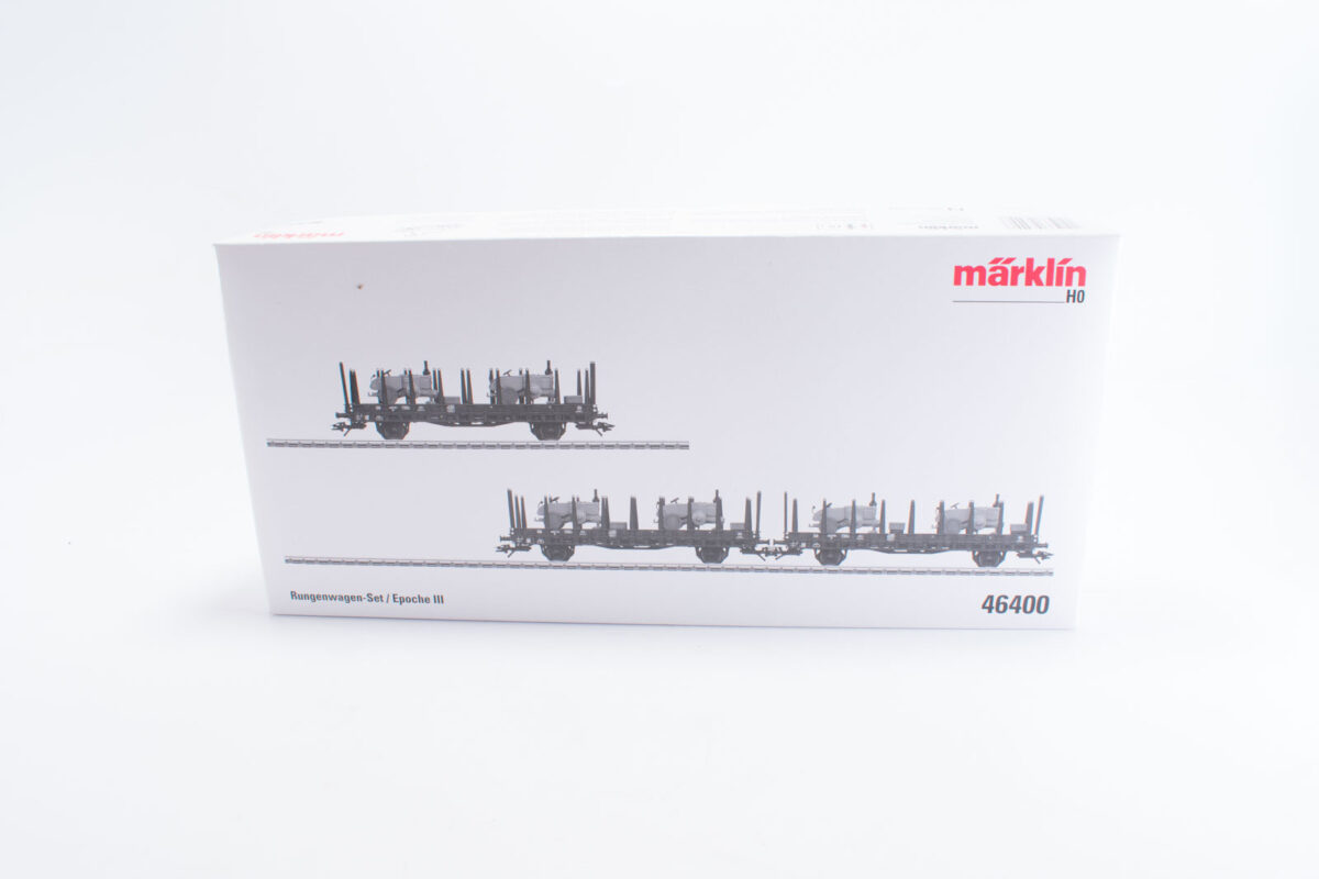 Märklin 46400 wagenset met 3 rongenwagens met tractorlading DB - Afbeelding 7