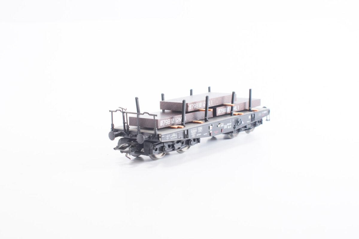 Märklin 48719-03  zwaarlastwagen met staalplaten DB - Afbeelding 2