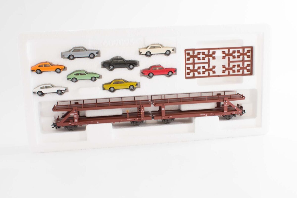 Märklin 47124 autotransportwagenset rond 1980 met ford Capri& Granada DB - Afbeelding 2