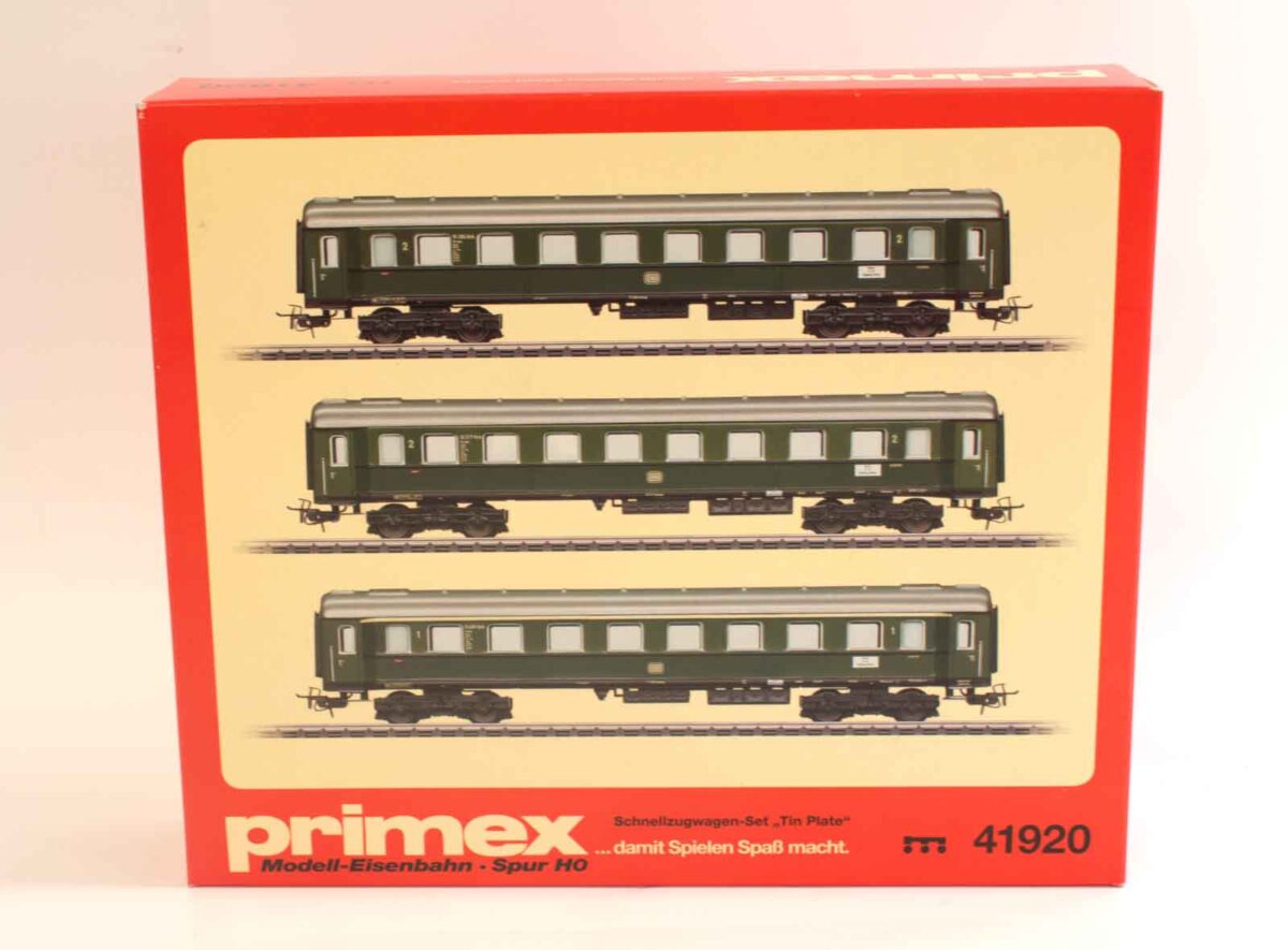 Primex 41920 sneltrein wagenset DB Tin-plate - Afbeelding 6