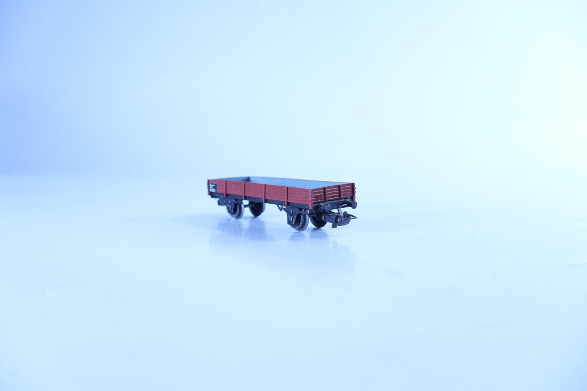 Märklin laagboordwagen grijs/bruin oud model DB 1+1 gratis oudmodel - Afbeelding 3