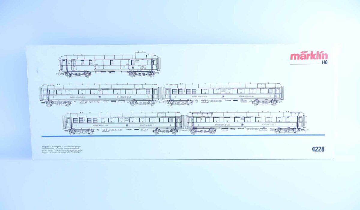 Märklin 4228 personen wagenset Rheingold DRG metal techno - Afbeelding 12