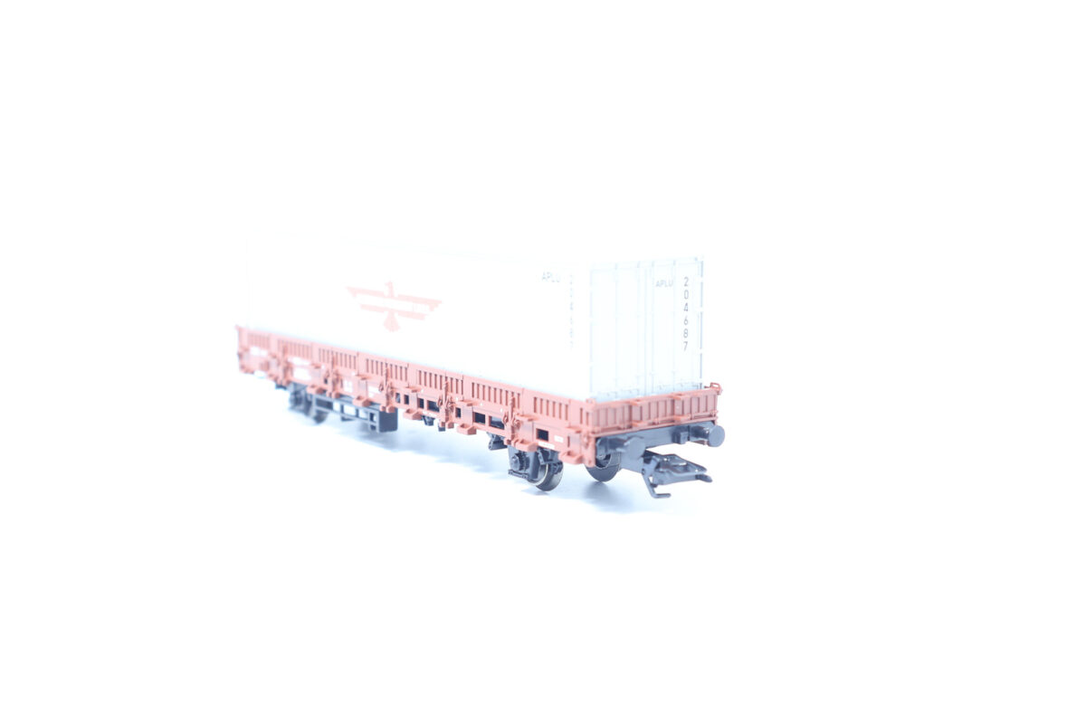 Märklin 00760 lageboordwagen met container Amaricain president lines - Afbeelding 2