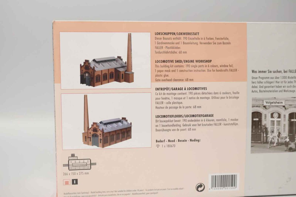 Faller 120159H0 bouwpakket locomotievenloods - Afbeelding 2