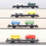 Märklin 45082 autotransportwagen set met VW bussen DB
