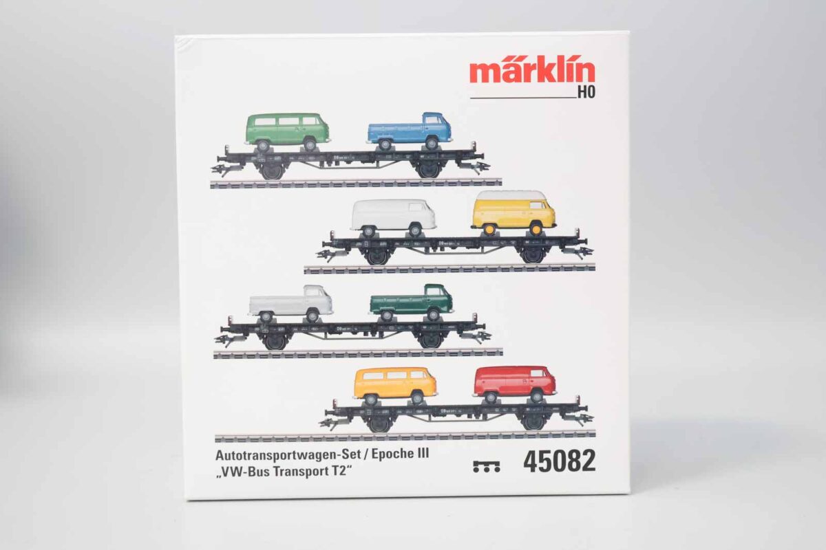 Märklin 45082 autotransportwagen set met VW bussen DB - Afbeelding 4