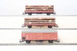Märklin 46401 driedelige goederenwagen set houttransport DR