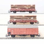 Märklin 46401 driedelige goederenwagen set houttransport DR