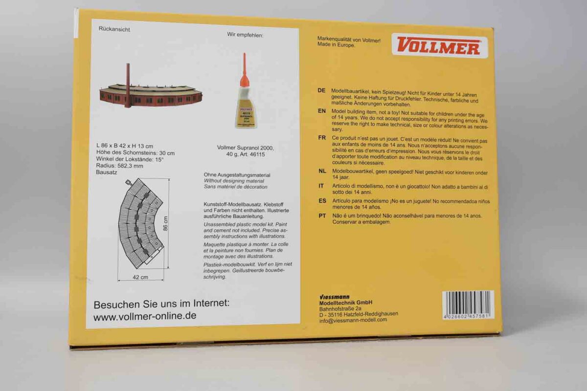 Vollmer 45758H0 bouwpakket ringloods voor 6 sporen - Afbeelding 2